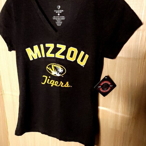 Colosseum University Of Missouri New Dark Grey Mizzou Tigers Short Sleeve Top... - Picture 3 of 4